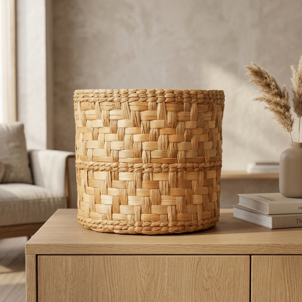 Cesta Organizadora Cachipot Vaso Taboa Redondo 25x22 Cm