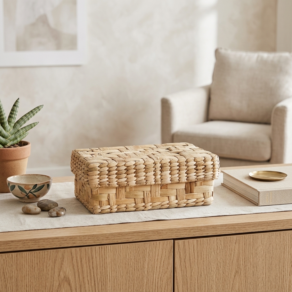 Caixa Sapatinhos de bebê Natural 23x15x07 Taboa NT em ambiente
