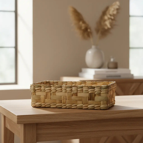 Cesto Organizador de Mesa Taboa Natural 26x15x07